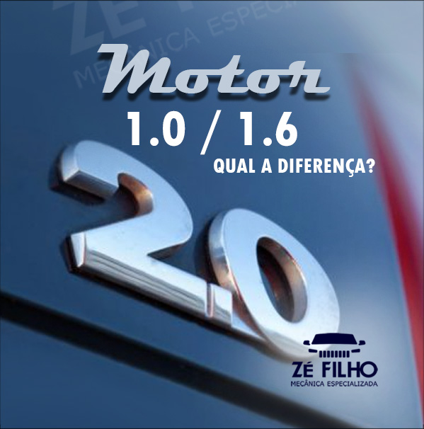 Qual a diferença do motor 1.0 para o 1.6?